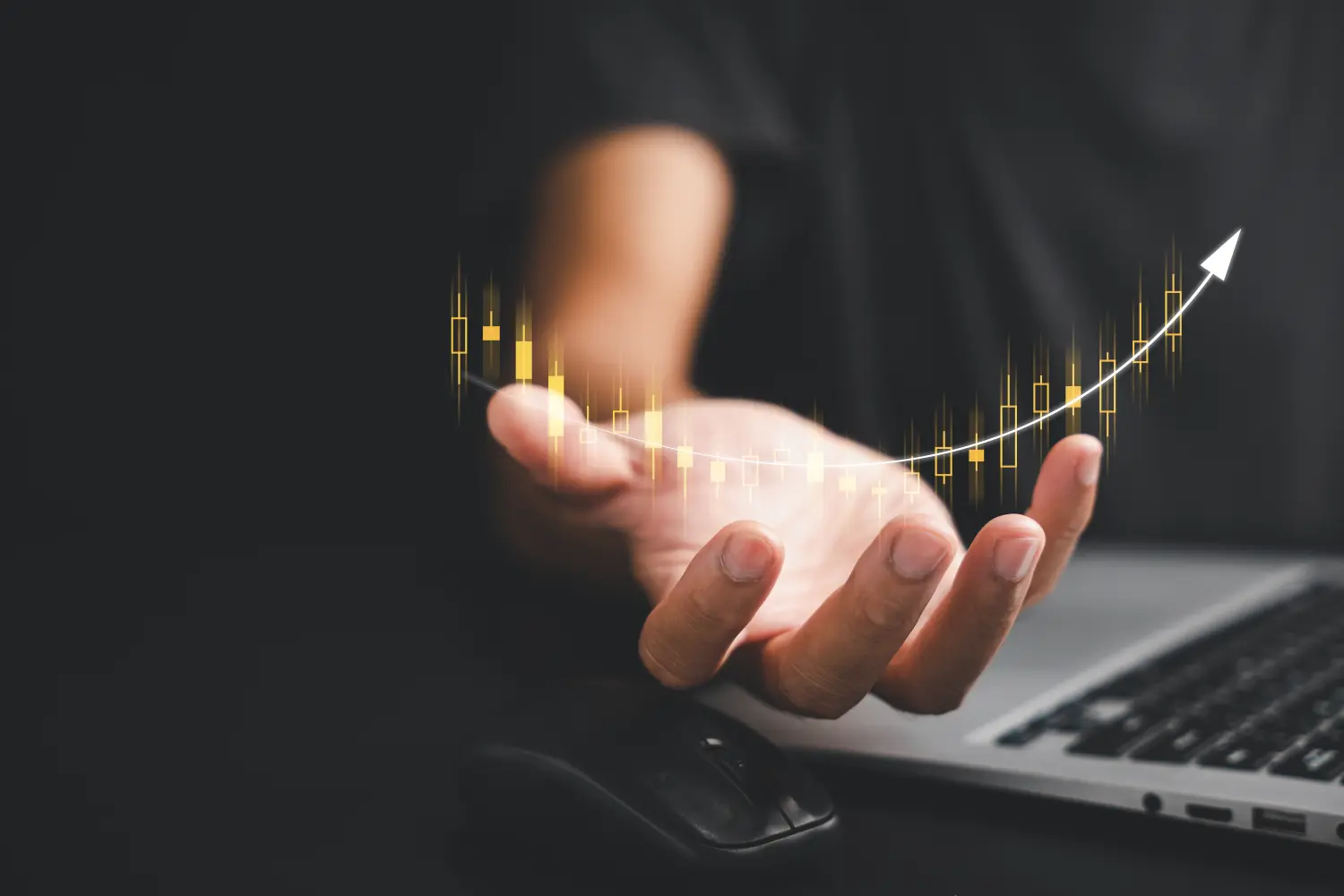 Die Macht des Wissens steht Ihnen zur Verfügung, wenn ein Händler oder Investor ein Handgerät zur Analyse von Diagrammen verwendet
